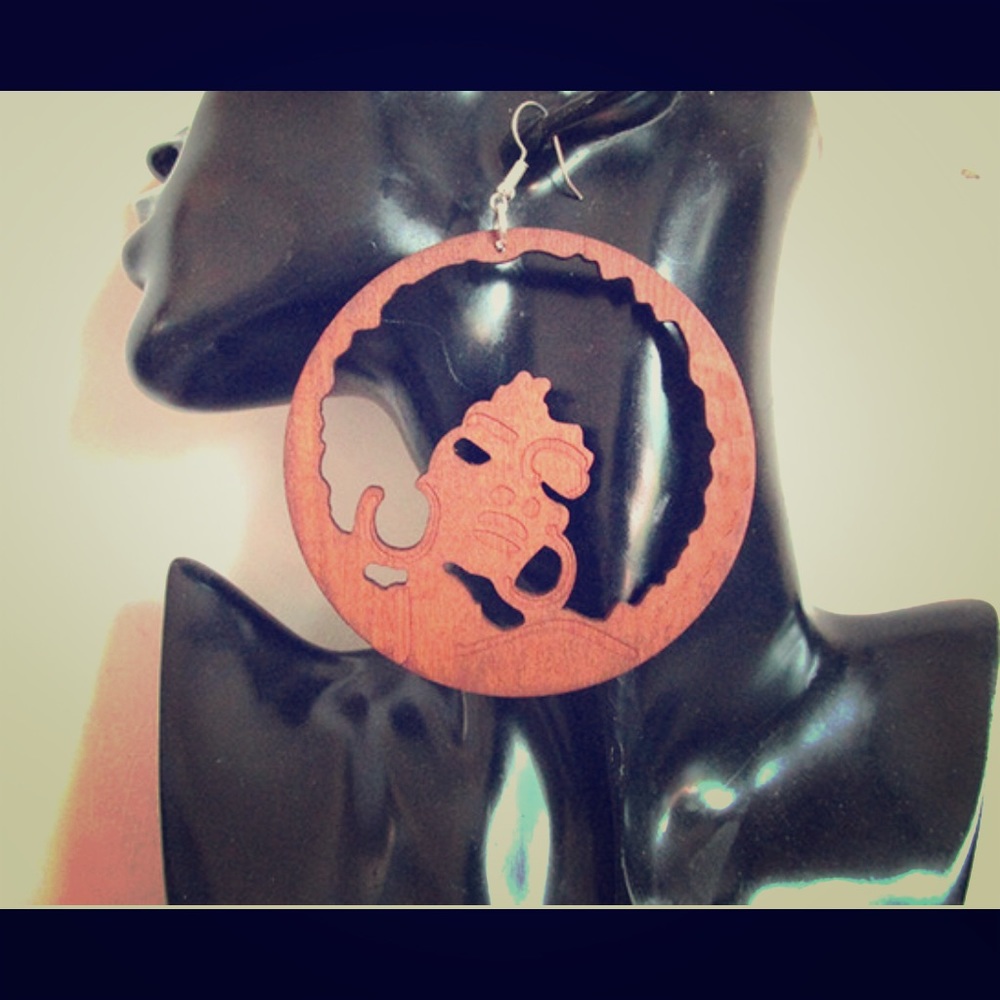 New Africa Fro Cut out Earrings